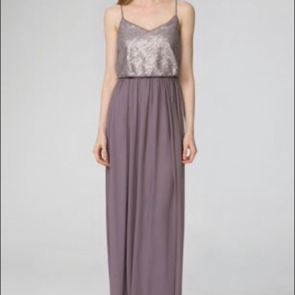 Donna Morgan formal lavender sequin dress NWT